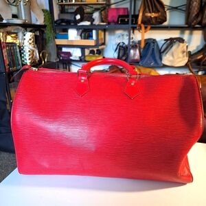 Rare Authentic  Red Epi Keepall 45